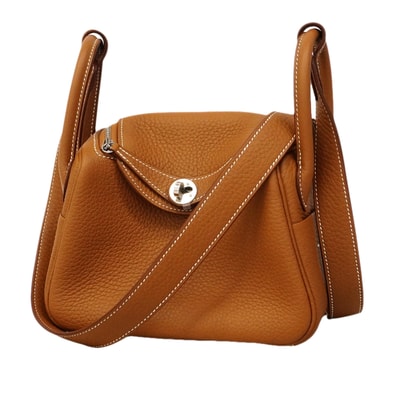 ★SALE【6gd3810】エルメス ハンドバッグ リンディミニ トリヨンクレマンス ゴールド シルバー金具 K刻印 2wayバッグ【中古】レディース