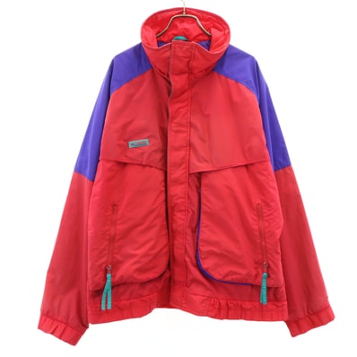 Columbia コロンビア 90s オールド バイカラー マウンテンジャケット M レッド系 アウトドア