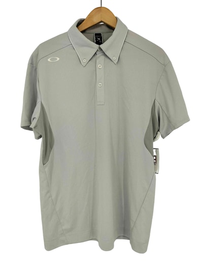 ハニカム柄 ロゴ刺繍 ボタンダウン ポロシャツ【1137458327706】