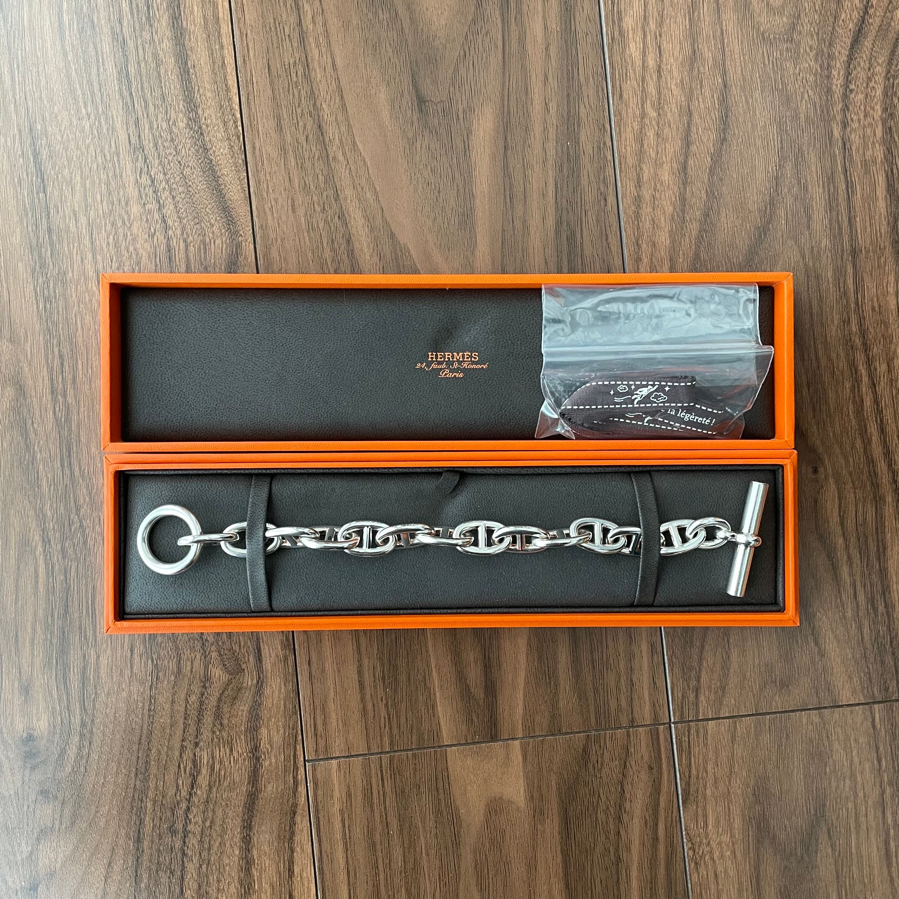 Hermes Chaine D'ancre TGM Bracelet "Silver"