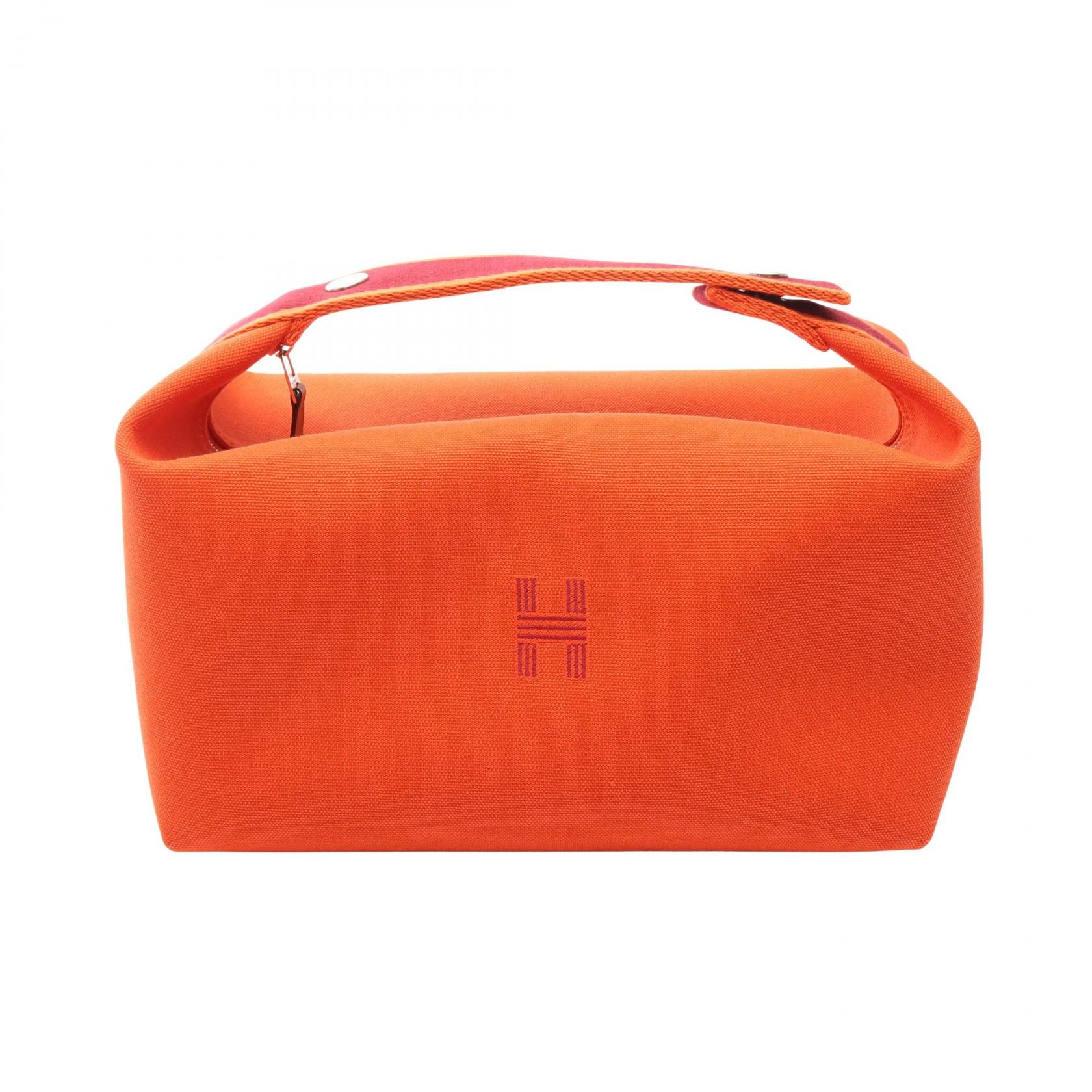 エルメス HERMES ブリッドアブラックGM ハンドバッグ バッグ キャンバス フー レディース オレンジ系 H104223M 05 【中古】