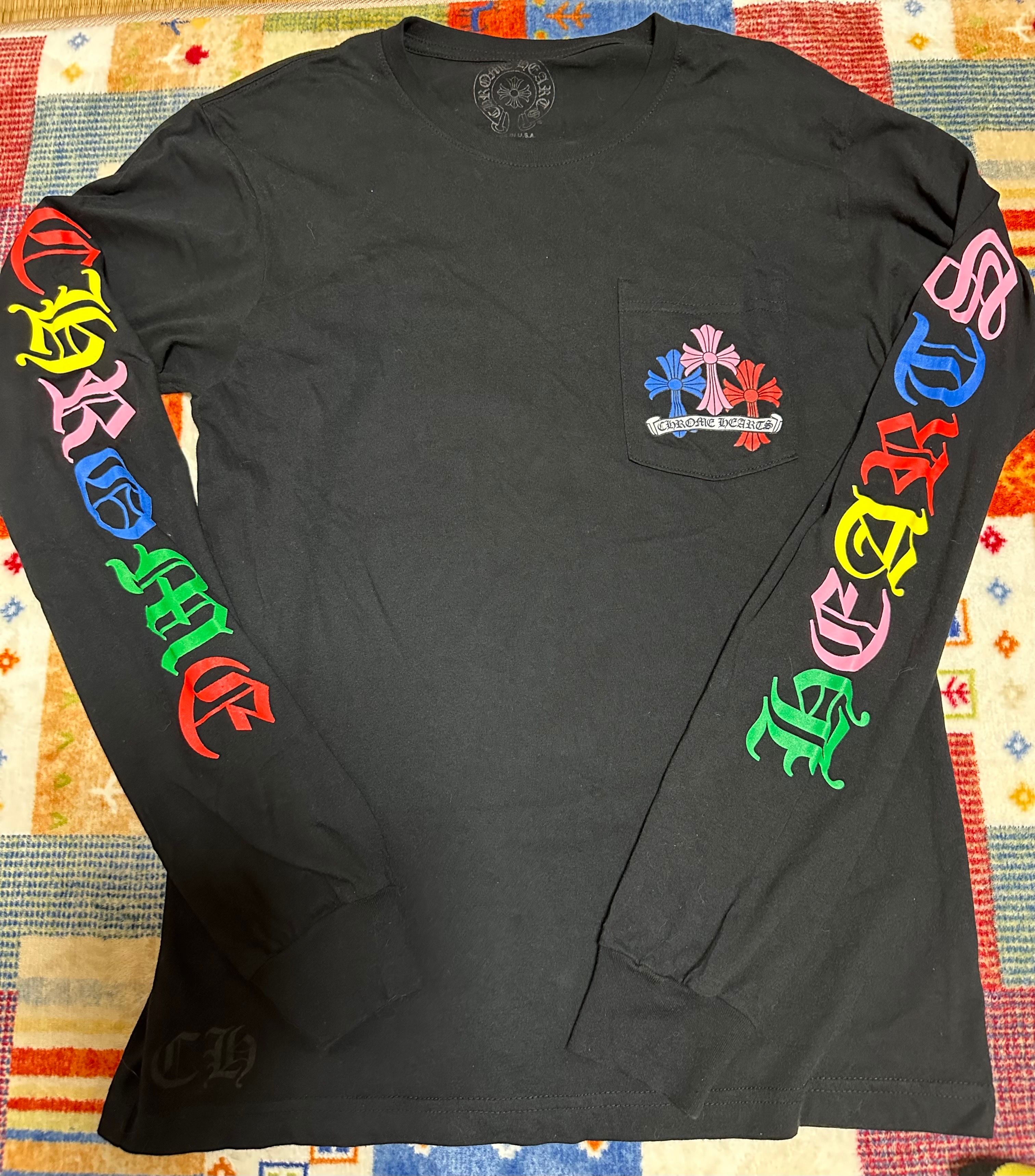 Chrome Hearts Multi Color Cross Cemetery L/S T-Shirt "Black"