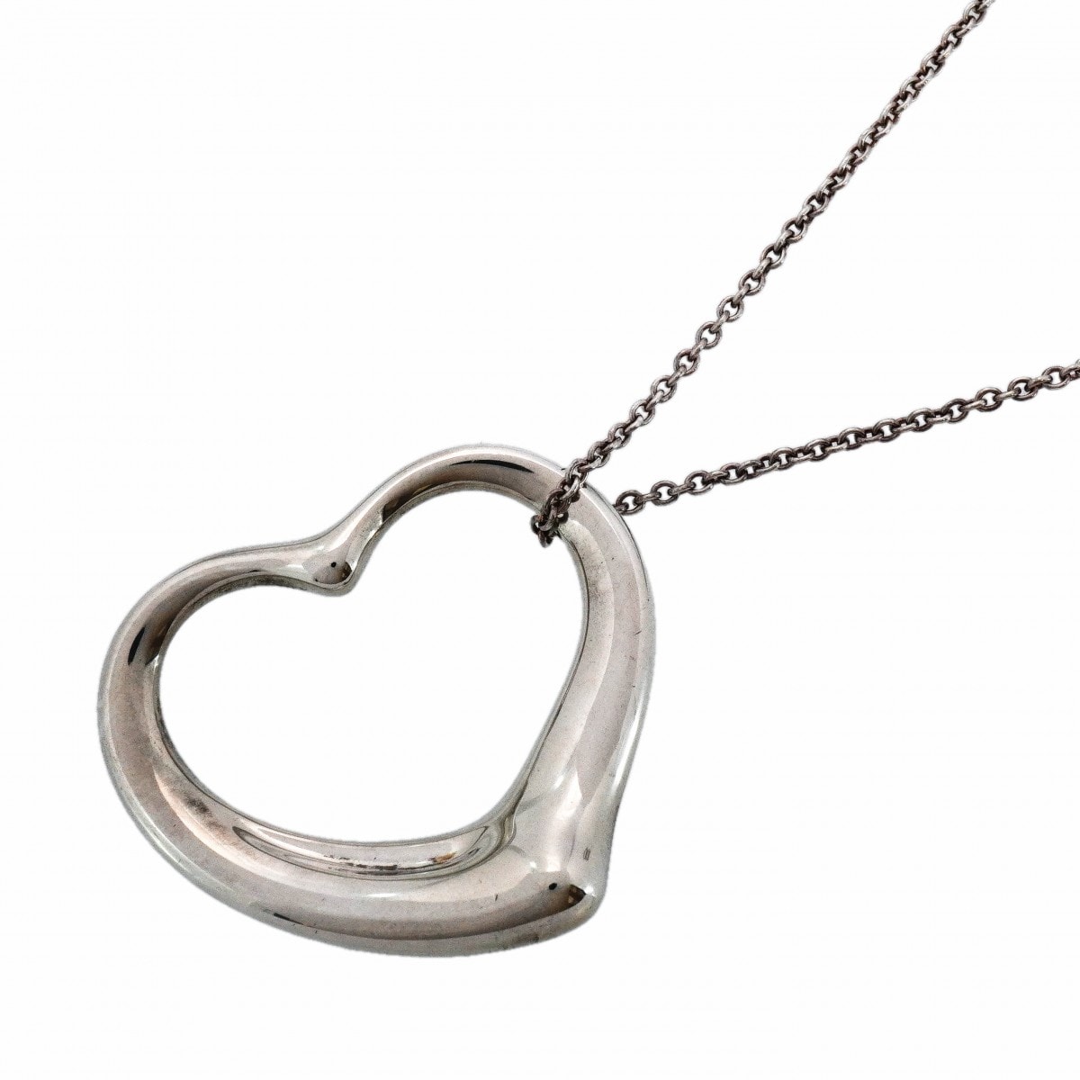 【6jcb0862-k】ティファニー ネックレス オープンハート シルバー925【中古】メンズ レディース ユニセックス