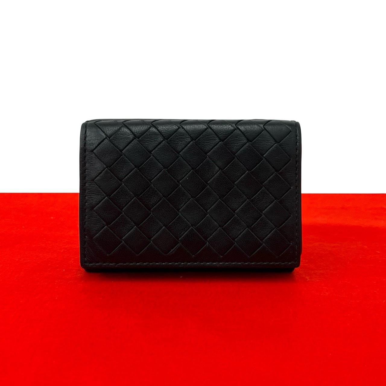 BOTTEGA VENETA ボッテガヴェネタ イントレチャート レザー 三つ折り財布 ブラック
 34337