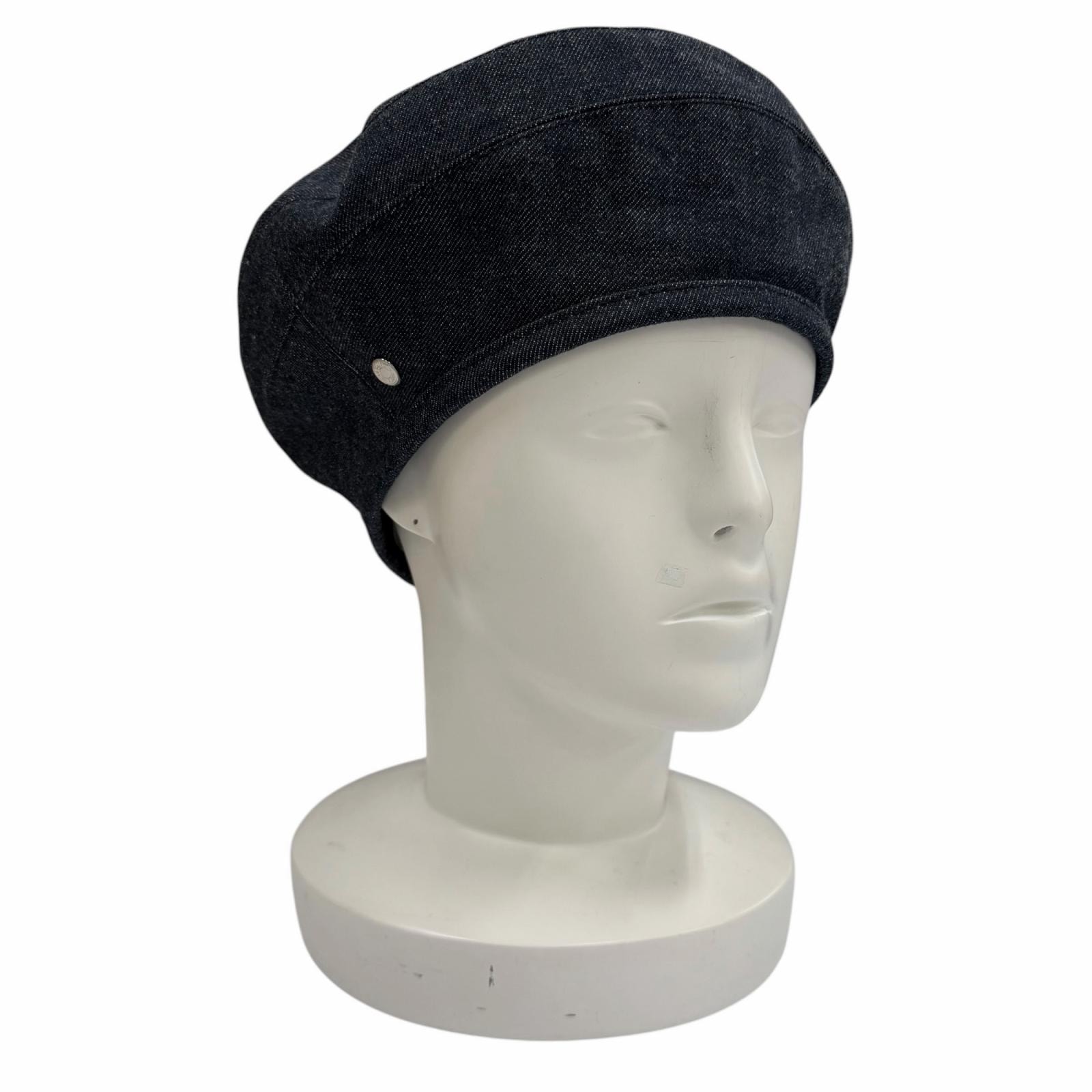 美品 エルメス ベレー帽 インディゴ レディース 56 H221017N