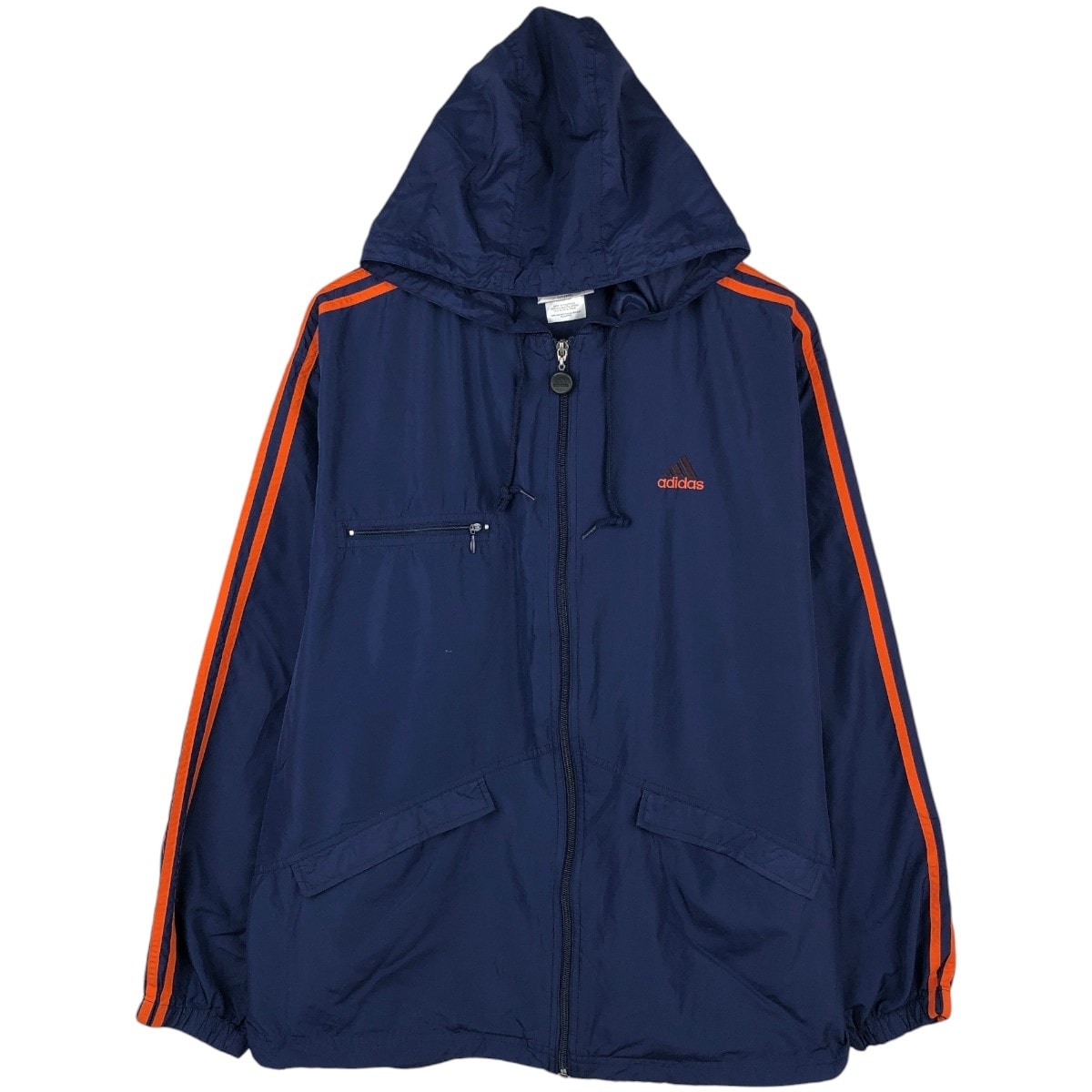 古着 90年代 アディダス adidas フード付き ウインドブレーカー メンズL相当 ヴィンテージ/eaa671588