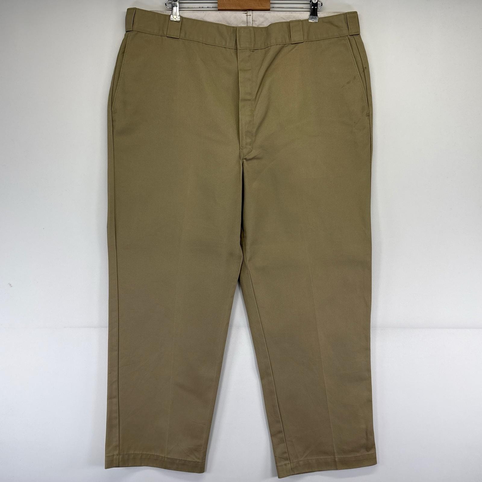 古着 80's/80年代 ディッキーズ Dickies USA製 パンツ 80's ワークパンツ チノパン 大きいサイズ チビタグ W44×L29  ベージュ系 メンズ