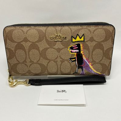 COACH × Basquiat Signature Zip Around Wallet "Khaki/Multi"