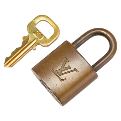 ルイ ヴィトン カデナ 南京錠 キー セット ゴールド メッキ レディース LOUIS VUITTON 【中古】