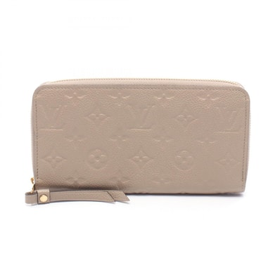 ルイ・ヴィトン LOUIS VUITTON ジッピーウォレット モノグラムアンプラント トゥルトレール ラウンド長財布 財布 レザー レディース ベージュ系 M69034 【中古】