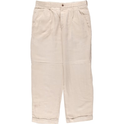 古着 ブルックスブラザーズ Brooks Brothers 346 ツータック リネンパンツ スラックス メンズw33相当/eaa537874