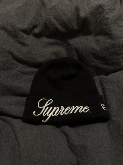 Supreme New Era Script Beanie "Black"