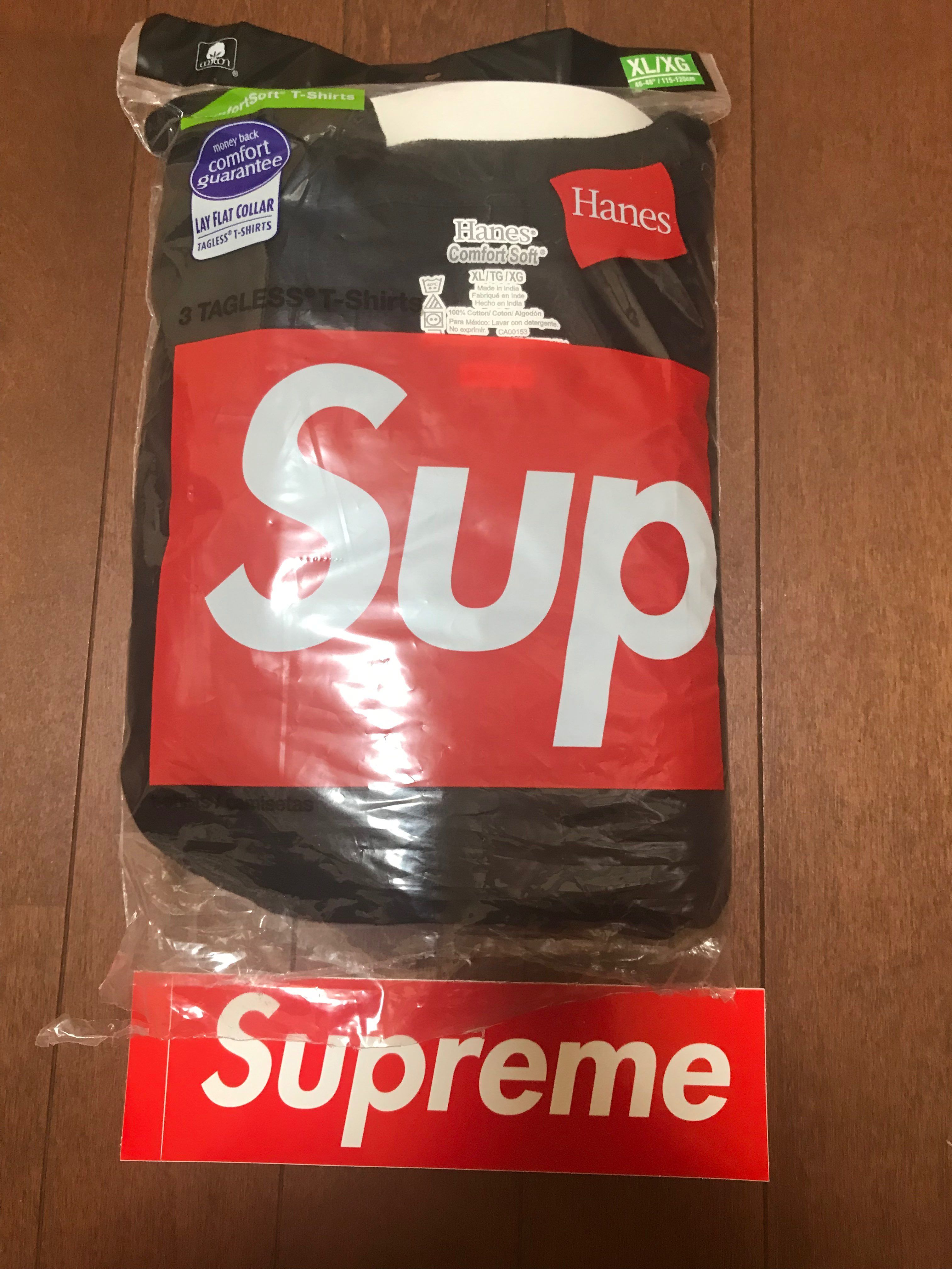 Supreme / Hanes® Tagless Tees (3 Pack) 21SS "Black"(21SS)