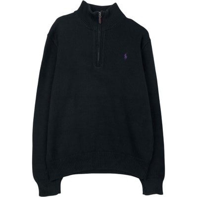 古着 ラルフローレン Ralph Lauren POLO RALPH LAUREN コットンニットハーフジップセーター メンズM相当/eaa621711