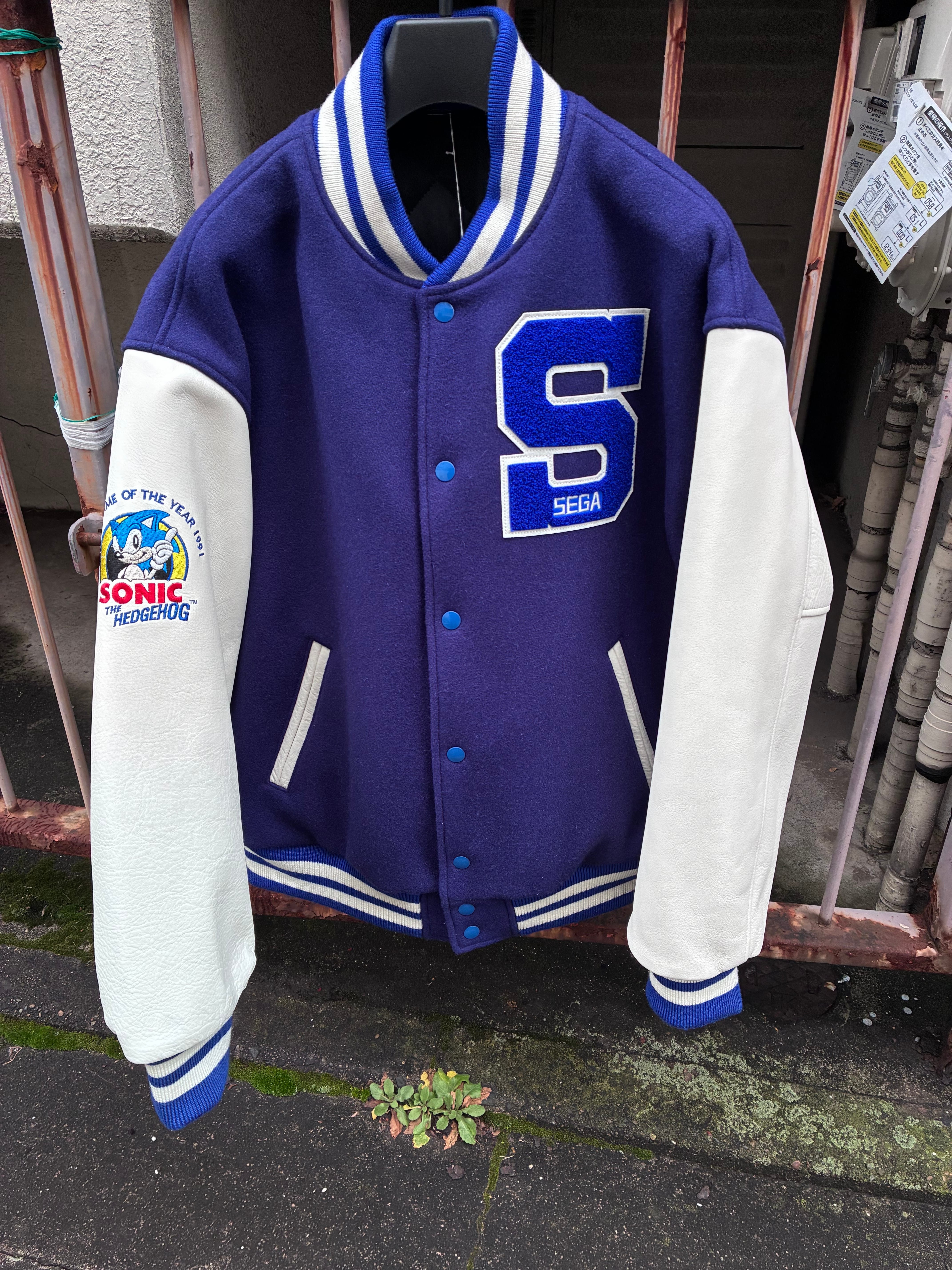 SAINT Mxxxxxx x SEGA SG Varsity Jacket Saint Sega "Blue"