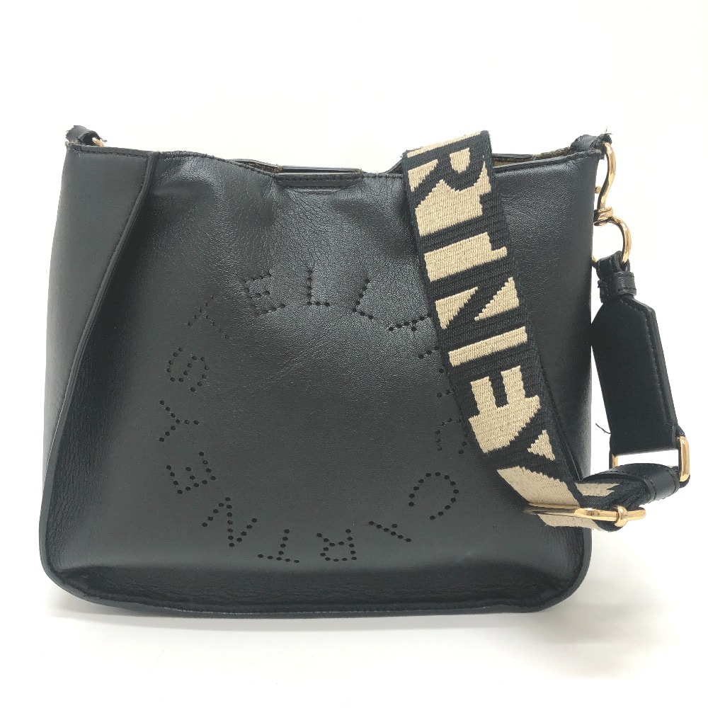 ステラマッカートニー Stella McCartney ロゴ クロスボディ 700159 カバン 斜め掛け  ショルダーバッグ フェイクファー/合皮 ブラック