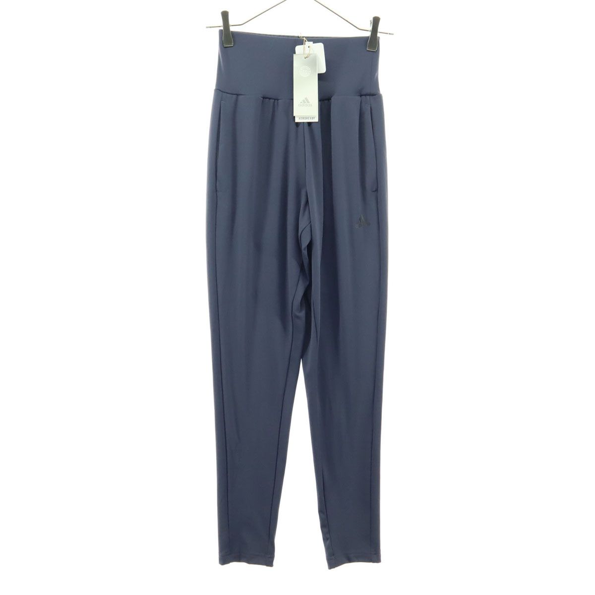未使用 adidas アディダス ワンポイントロゴ ストレッチパンツ S ブラック