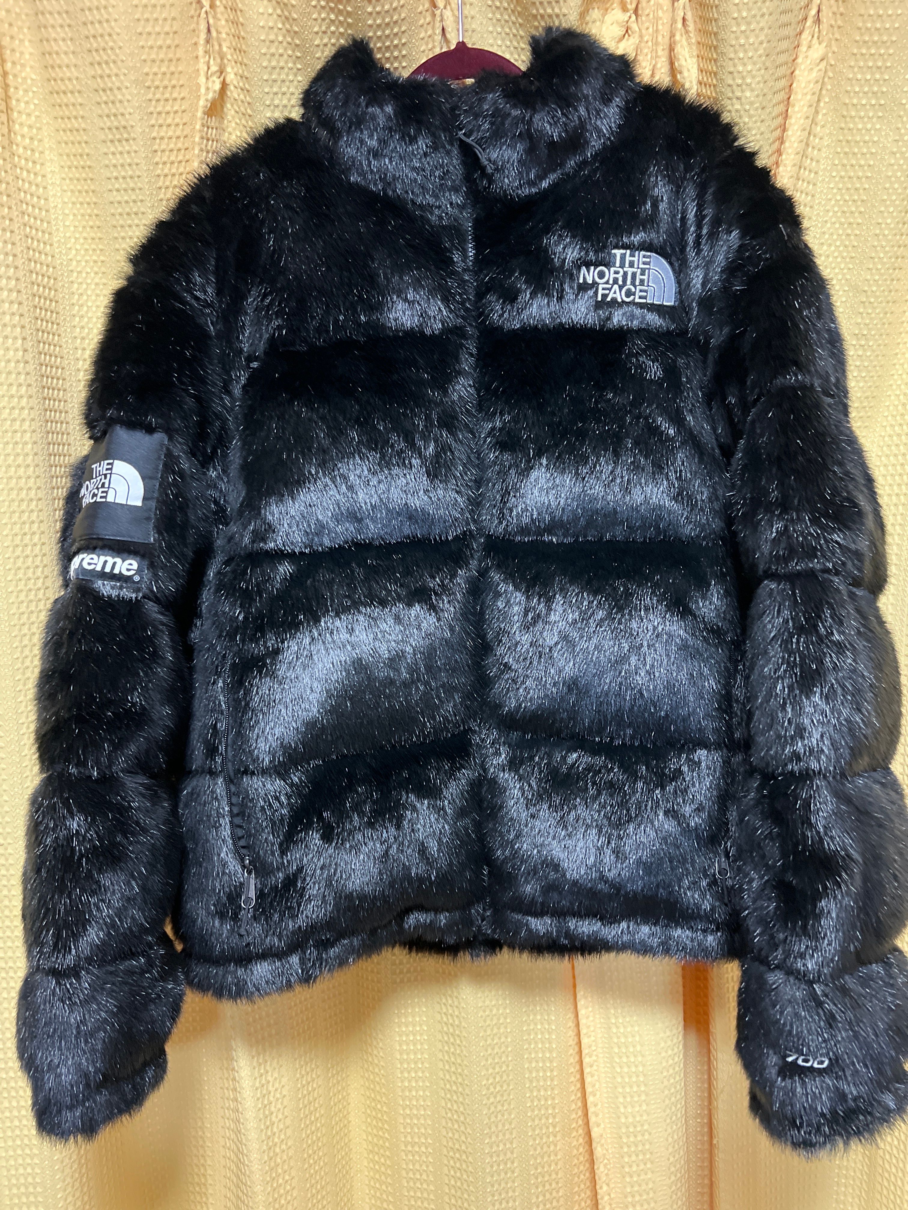 Supreme x The North Face Faux Fur Nuptse Jacket "Black"