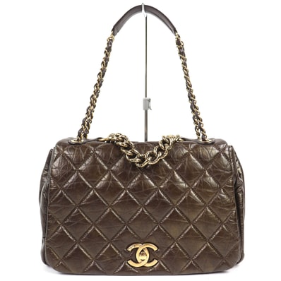 良品 シャネル チェーンショルダーバッグ パリボンベイ ココマーク マトラッセ