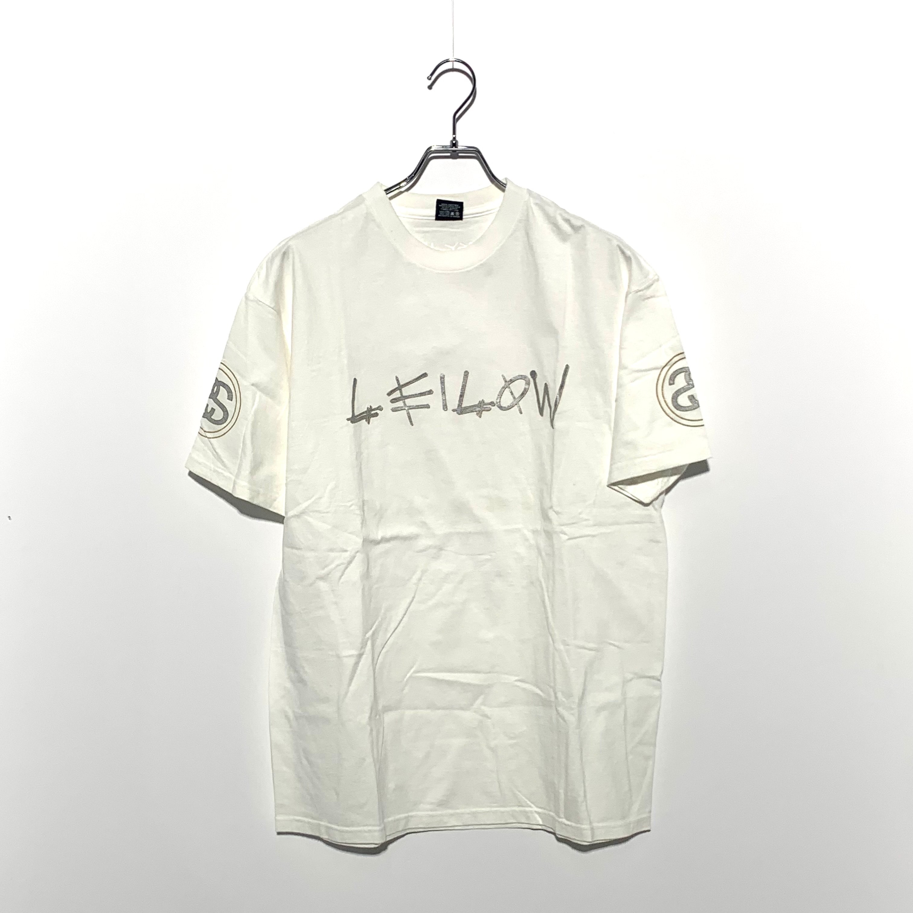 STUSSY YELLOW LOGO PRINT TEE White