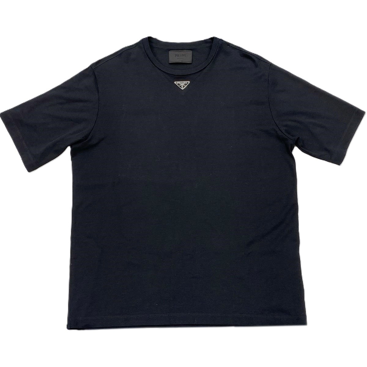 プラダ トライアングル ロゴ ポケット 半袖 Tシャツ 黒 美品 Lサイズ 
