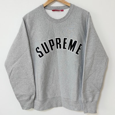 Supreme Arc Logo Crewneck "Heather Grey"