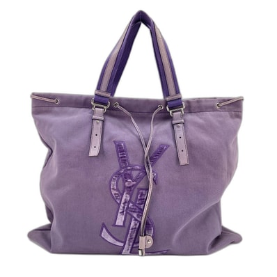 イヴ・サンローラン YSL カサンドラ トートバッグ キャンバス【中古】