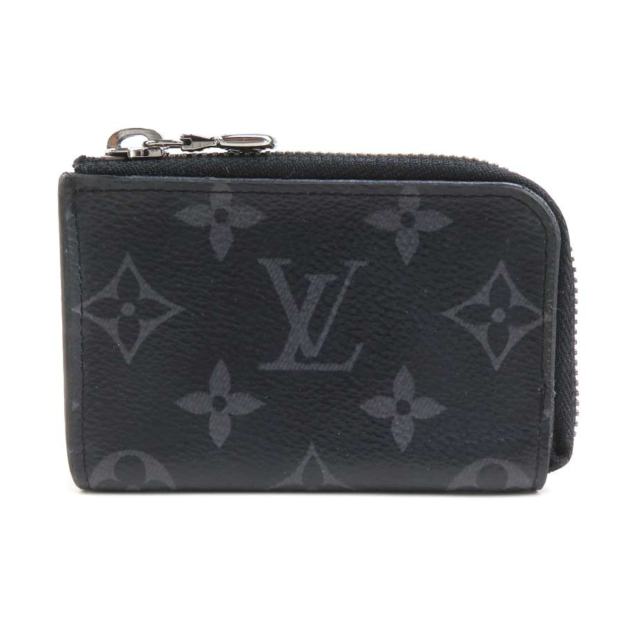 ルイ ヴィトン LOUIS VUITTON コインケース モノグラムエクリプス ポルトモネ・ジュール PVC ブラックグレー メンズ M63536【中古】 e61943j