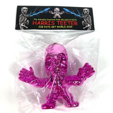 クロムハーツ CHROME HEARTS HARRIS TEETER JOE FOTI ART WORLD 2025フィギュア 日本限定 オブジェ インテリア ぬいぐるみ ドクロ 雑貨 プラスチック メタリックピンク 未使用