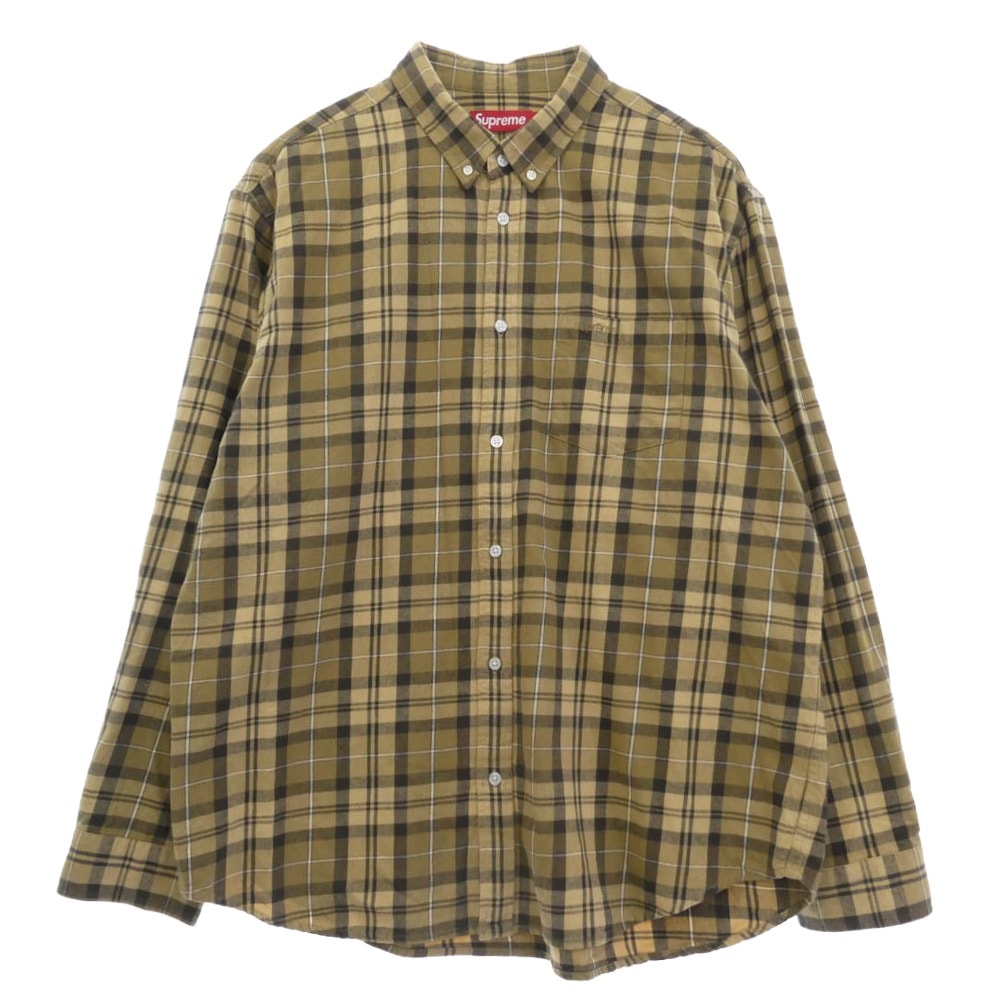 Supreme シュプリーム 長袖シャツ 24AW Plaid Flannel Shirt プレイド 長袖 フランネル シャツ ブラウン系 マルチカラー系 XL【中古】