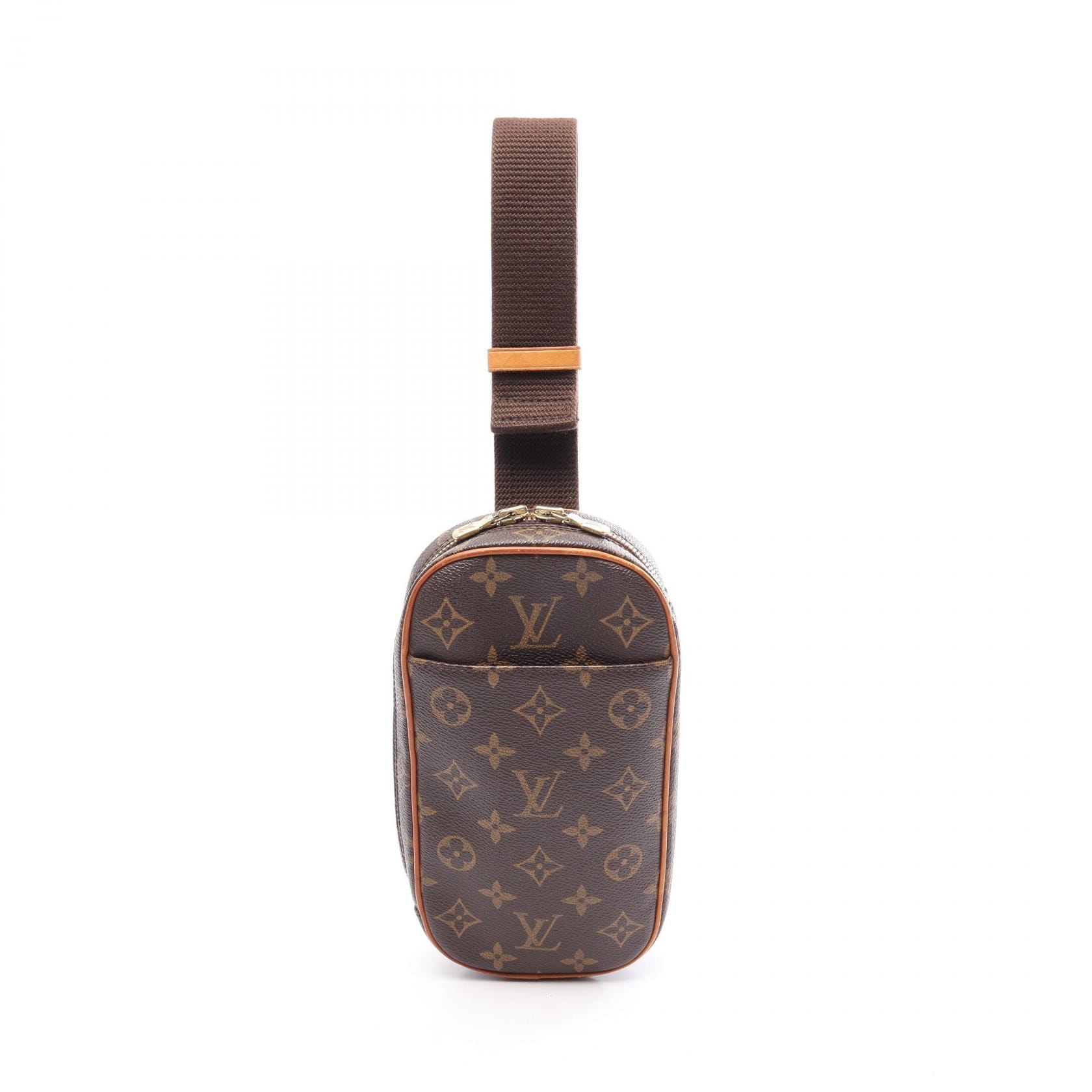 ルイ・ヴィトン LOUIS VUITTON ポシェットガンジュ モノグラム ウエストバッグ ボディバッグ バッグ PVCコーティングキャンバス レザー メンズ レディース ブラウン系 M51870 【中古】