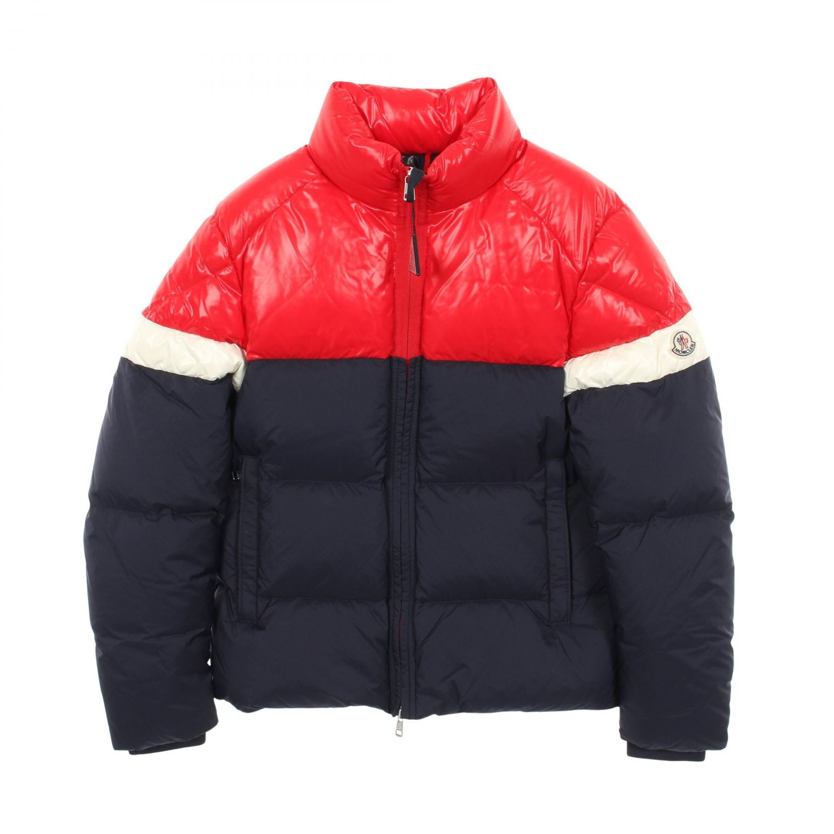 モンクレール MONCLER KONIC ダウンジャケット 衣料品 アウター ナイロン メンズ ネイビー系 / レッド系 / アイボリー系 【中古】
