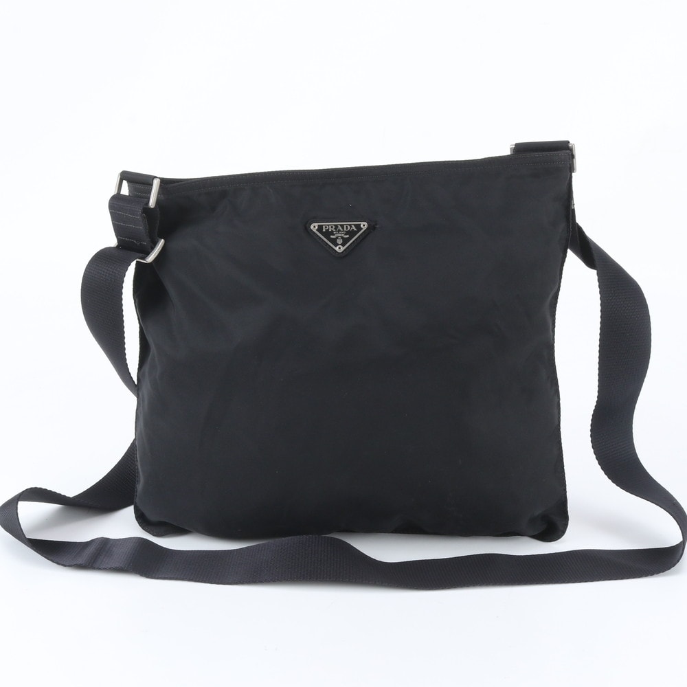 ■美品 プラダ テスート ナイロントライアングルロゴショルダーバッグ