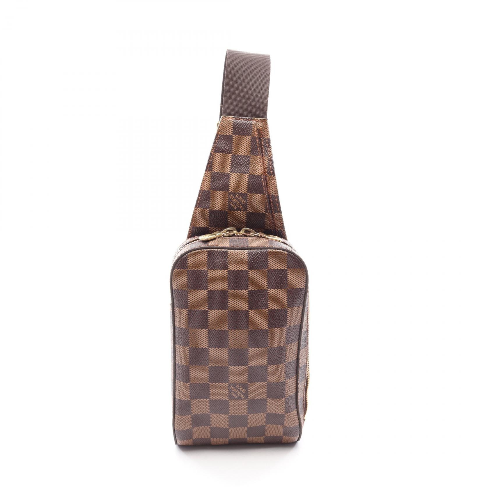ルイ・ヴィトン LOUIS VUITTON ジェロニモス ダミエエベヌ ウエストバッグ ボディバッグ バッグ PVCコーティングキャンバス メンズ レディース ブラウン系 N51994 【中古】