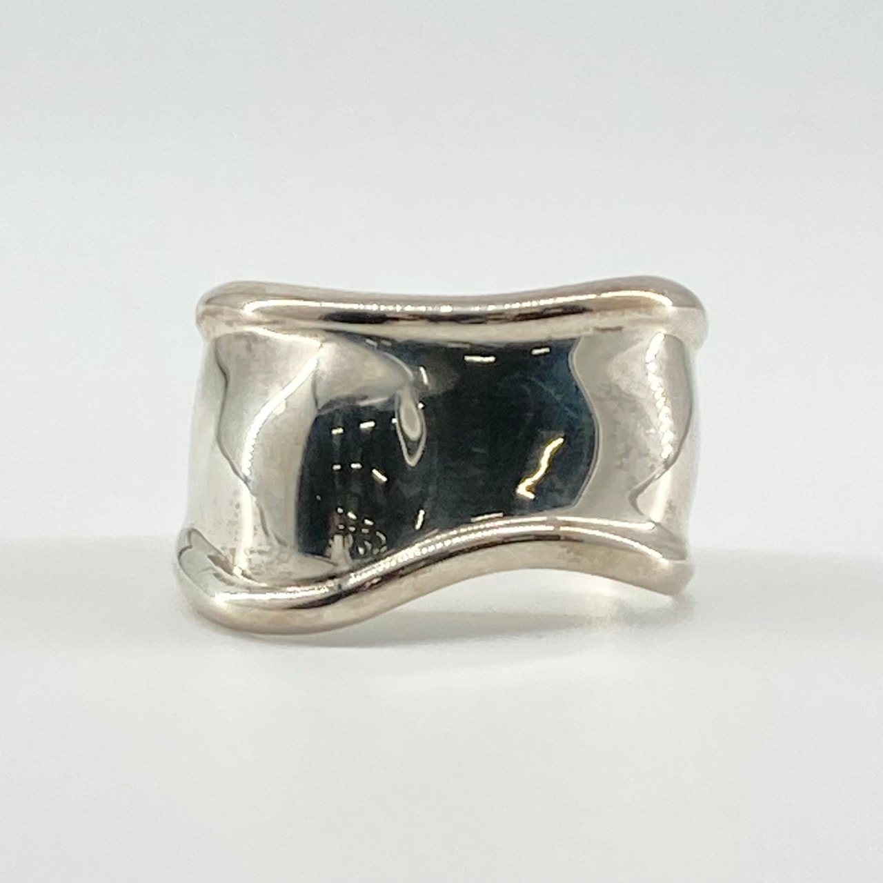 TIFFANY&Co.(ティファニー) ボーン カフ エルサペレッティ Ag925 ミディアム バングル 55.02g シルバー