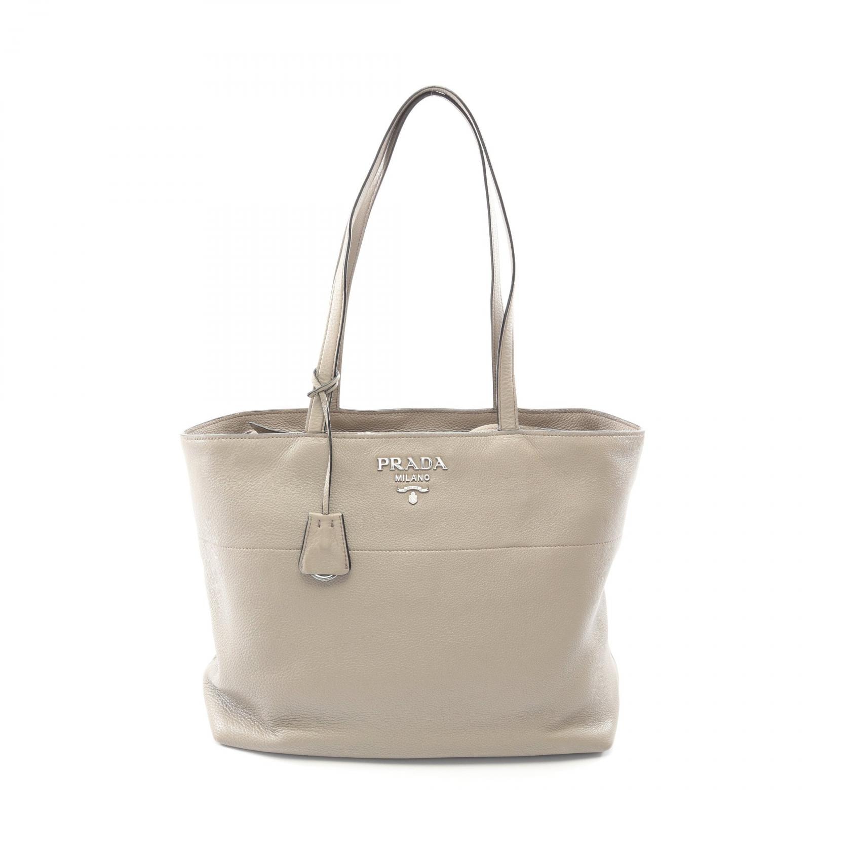 プラダ PRADA VITELLO PHENIX トートバッグ バッグ レザー レディース ベージュ系 【中古】