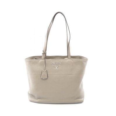 プラダ PRADA VITELLO PHENIX トートバッグ バッグ レザー レディース ベージュ系 【中古】