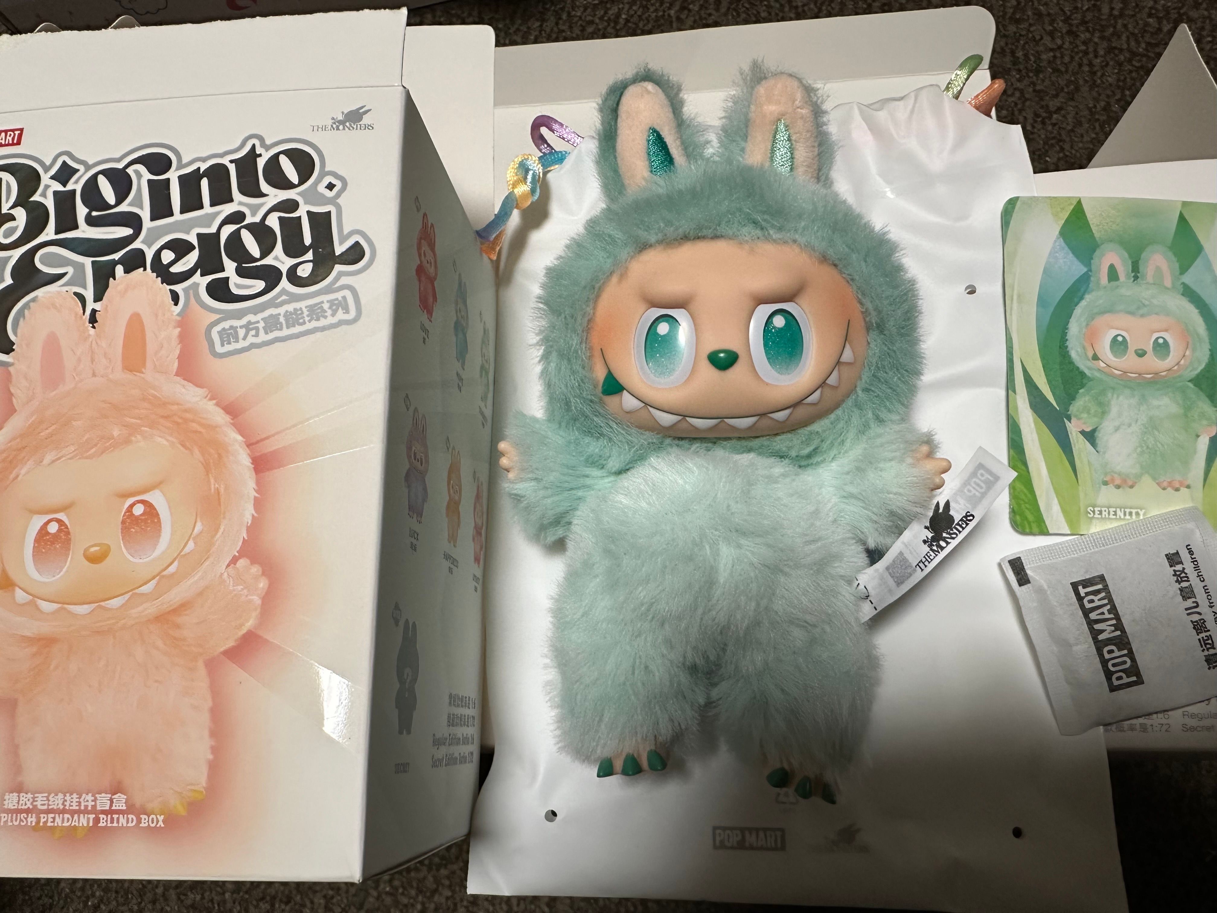 POP MART THE MONSTERS (LABUBU) Big into Energy Series Plush Pendant SERENITY
