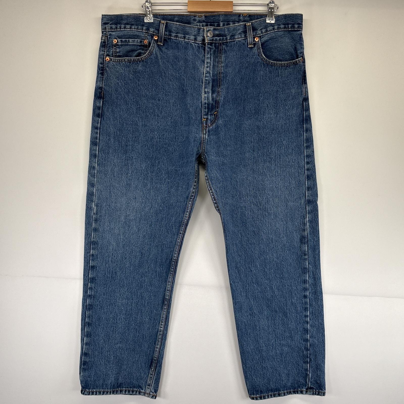 古着 リーバイス Levi's デニムパンツ 505 ストレート ジーンズ ジーパン 5ポケット 長ズボン 大きいサイズ w42 L30 ブルー メンズ