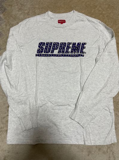 supreme studded L/S TOP “Heather Grey”