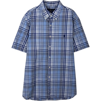 古着 ラルフローレン Ralph Lauren CLASSIC FIT 半袖 ボタンダウン チェックシャツ メンズXL相当/rab182114