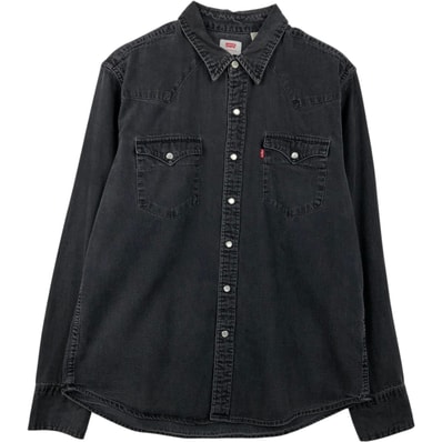 古着 リーバイス Levi's 長袖 デニムウエスタンシャツ メンズL相当/eaa651988