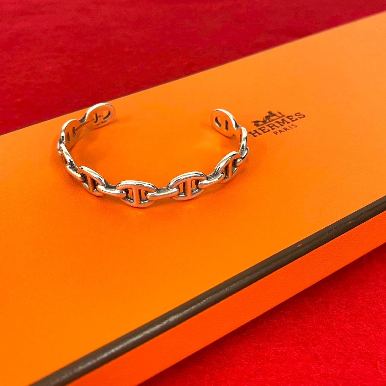 HERMES エルメス シェーヌダンクル アンシェネ シルバー925 バングル シルバー
03051