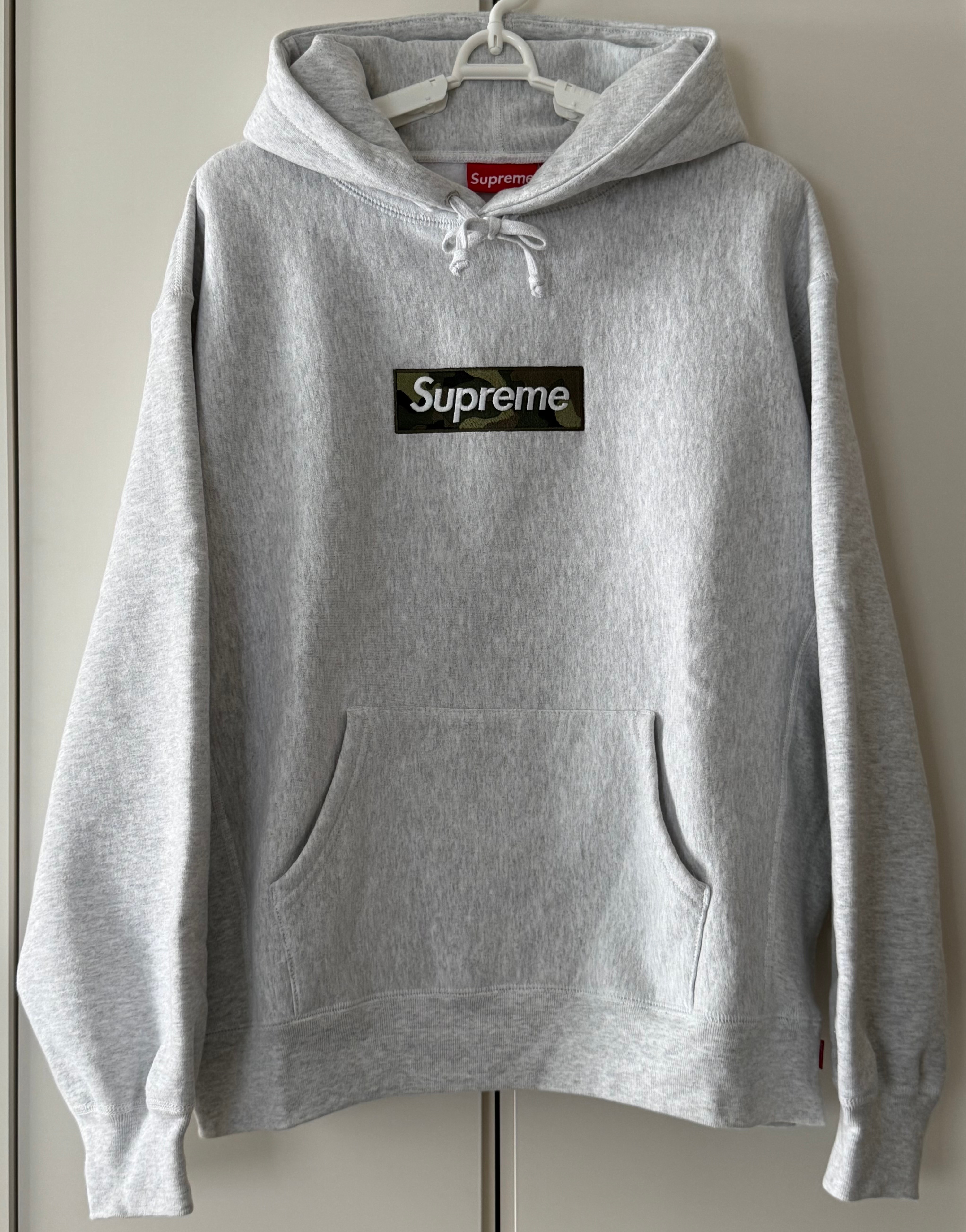 Supreme Box Logo Hooded Sweatshirt "Ash Grey" (23FW)