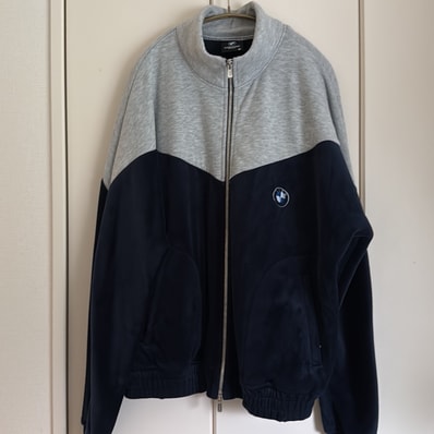 KITH BMW VELOUR TRACK JACKET "Navy"