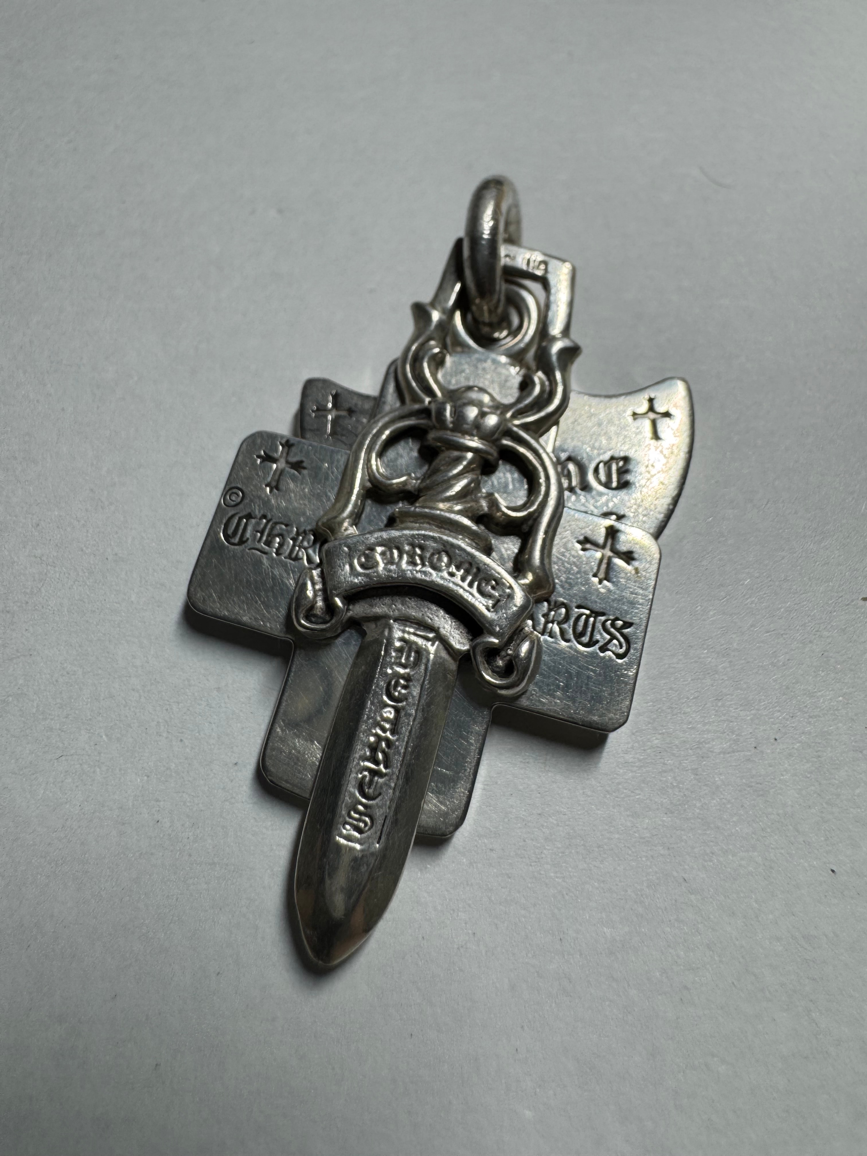 Chrome Hearts 3 Trinkets Pendant "Silver"