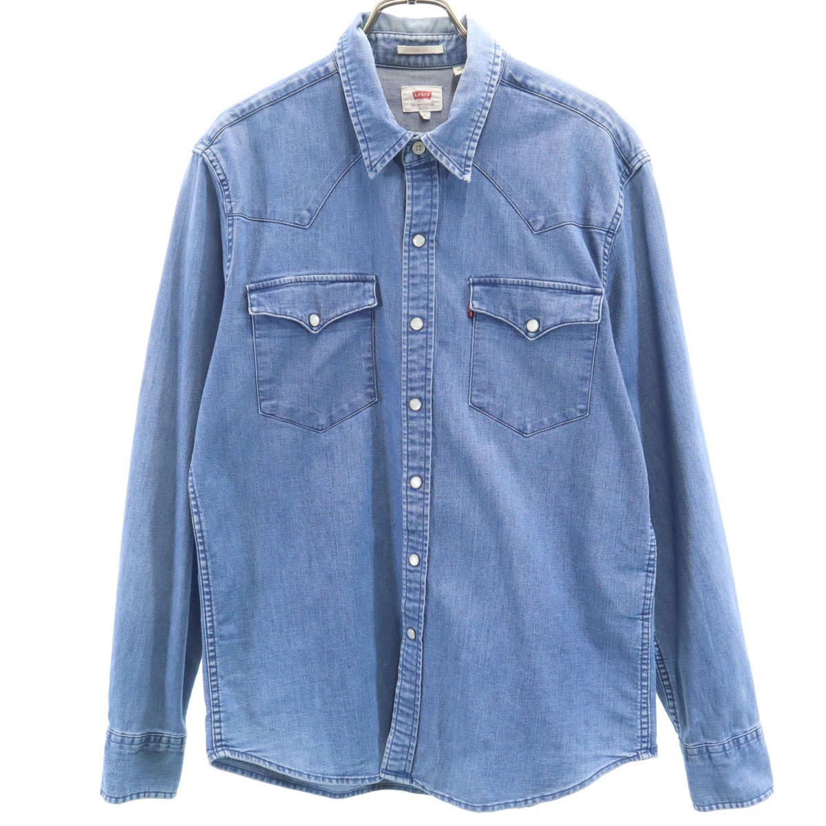 Levi's リーバイス 長袖 デニム ウエスタンシャツ S ストレッチ