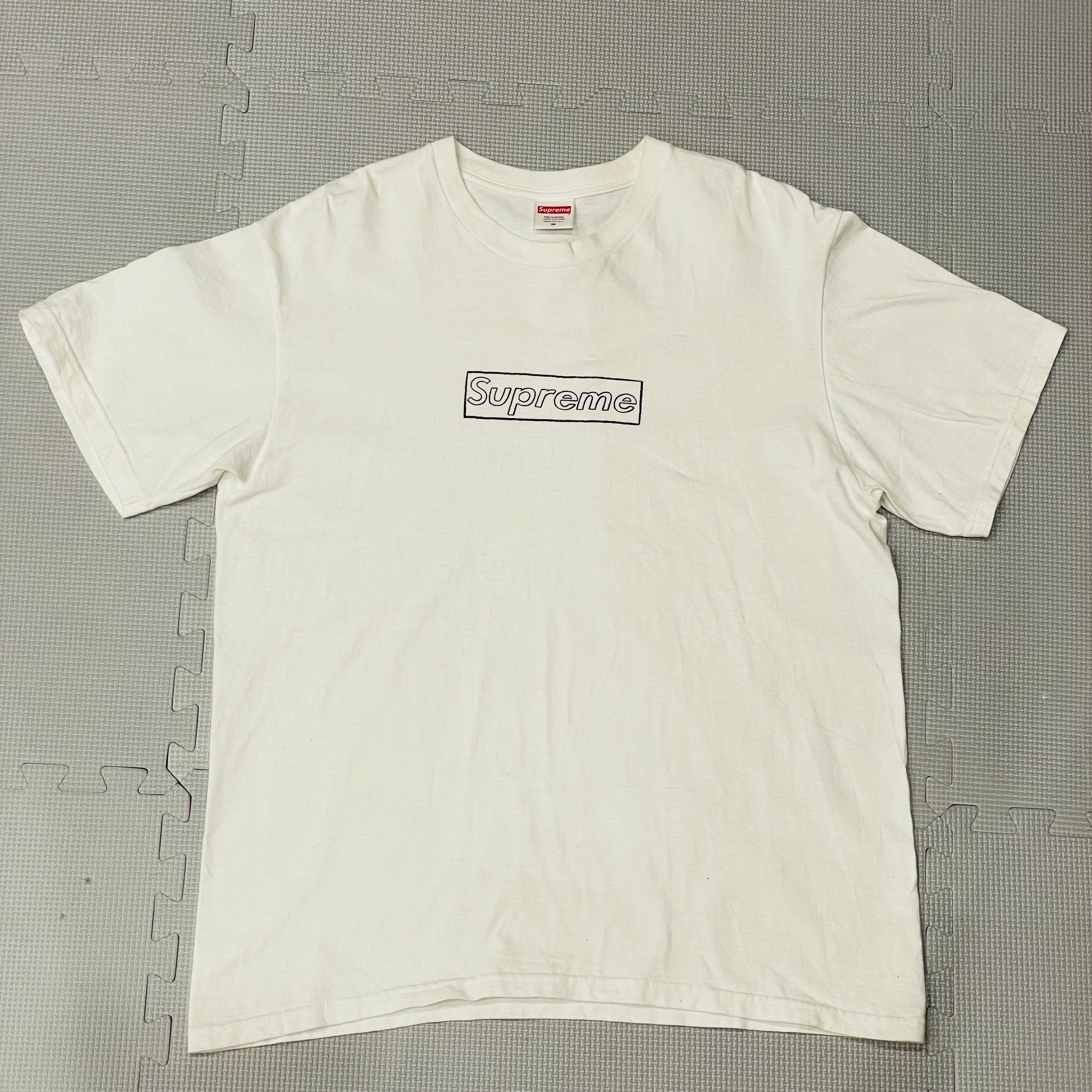Supreme KAWS Chalk Logo Tee "White"