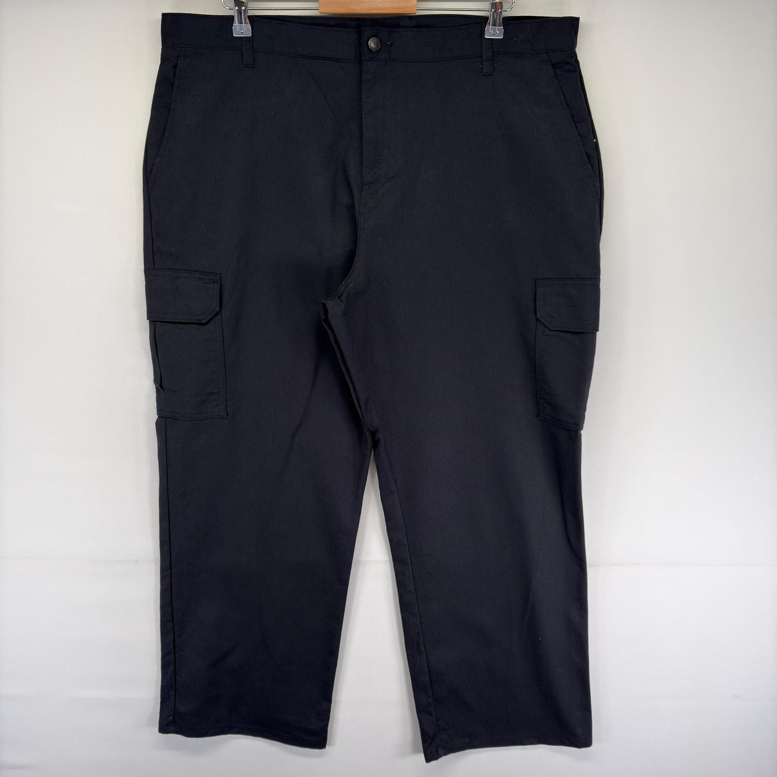古着 ディッキーズ Dickies パンツ ワーク カーゴ ワンポイント 大きいサイズ ジッパーフライ w40 L30  ブラック系 メンズ