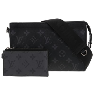 LOUIS VUITTON ルイ・ヴィトン ガストン ウェアラブル ウォレット ショルダーバッグ M81124 モノグラムエクリプス モノグラムエクリプス ブラック グレー メンズ【中古】